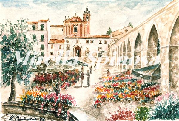 il mercato dei fiori a Sulmona